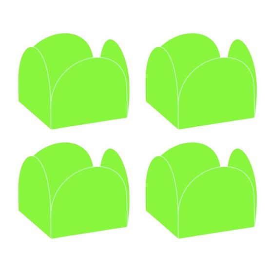 Imagem de Kit forminha 4 pétalas verde limão c/ 200 un - nc toys