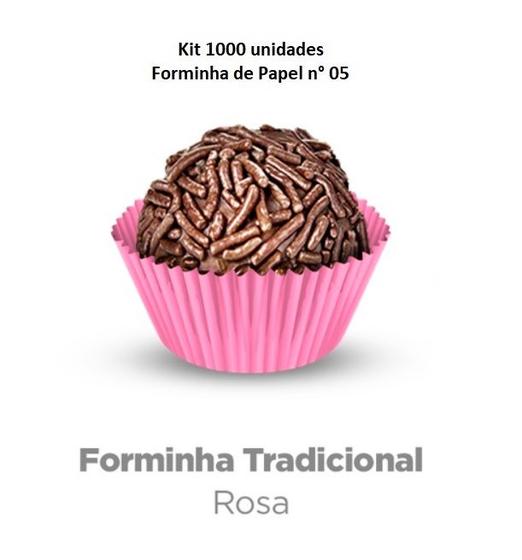 Imagem de Kit Forminha de papel n 5 Rosa c/ 1000 unidades - Plac