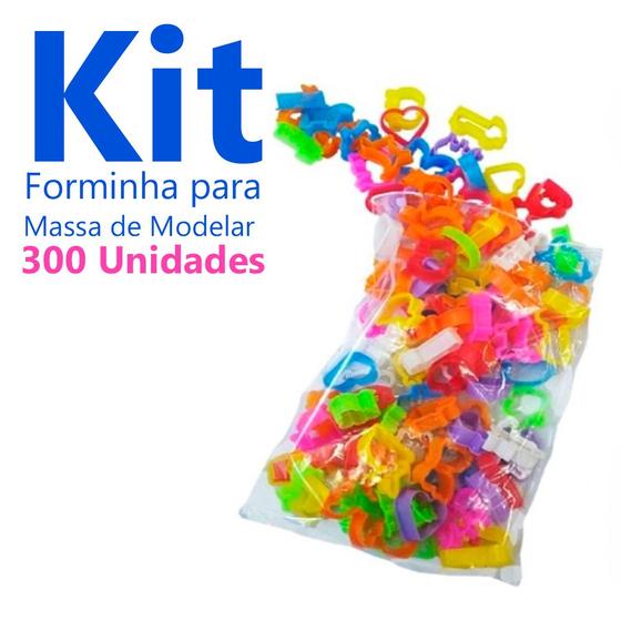 Imagem de Kit Forminha para Massa de Modelar com 300 Unidades