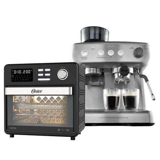 Imagem de Kit Forno e Fryer 15L e Cafeteira Espresso Perfect Brew Oster