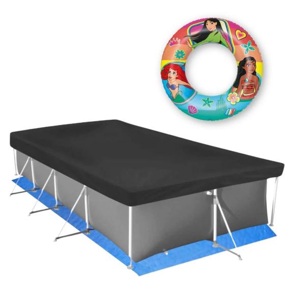 Imagem de Kit Forro e Capa para Piscina Mor 3000 Lt + Boia Inflavel Princesas ( Piscina Nao Inclusa)
