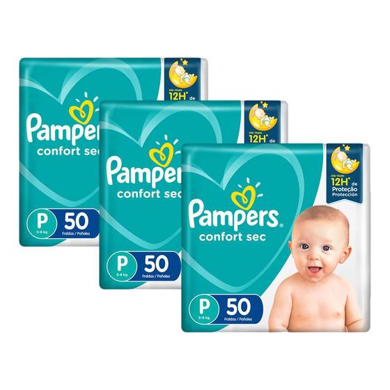 Imagem de KIt Fralda Pampers Confort Sec P com 150 Unidades