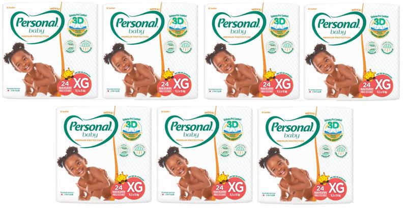 Imagem de Kit Fralda Personal Baby Mega Premium Protection - Tam XG - 168 fraldas - ATACADO BARATO