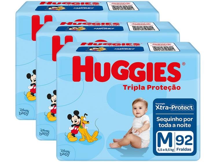 Imagem de Kit Fraldas Huggies Tripla Proteção Tam. M