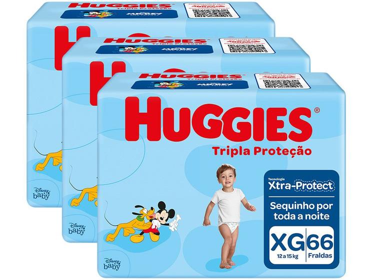 Imagem de Kit Fraldas Huggies Tripla Proteção Tam. XG