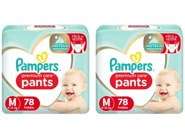 Imagem de Kit Fraldas Pampers Premium Care Pants Calça  