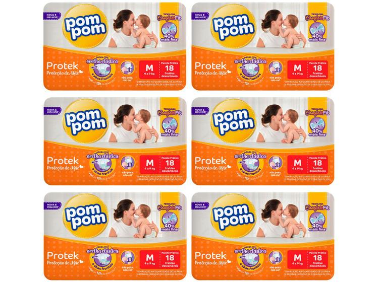Kit Fraldas Pom Pom Protek Proteção de Mãe Menor preço em Kit Fraldas Pom Pom Protek Proteção de Mãe