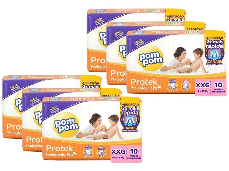Kit Fraldas Pom Pom Protek Proteção de Mãe Menor preço em Kit Fraldas Pom Pom Protek Proteção de Mãe