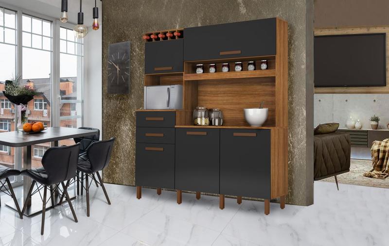 Kit França 5 Portas Arte Móveis Armário de Cozinha Magazine Luiza