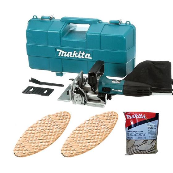 Imagem de Kit Fresadora de Junção 4Pol 710W PJ7000 Makita e 200 Biscoitos 20