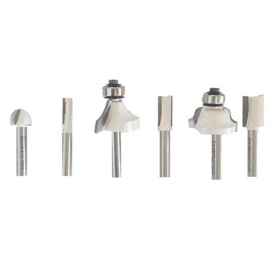 Imagem de Kit Fresas com 06 Peças Encaixe 1/4 Makita D53578