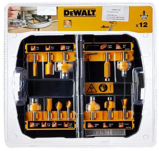 Imagem de Kit Fresas para Tupia com 12 peças DEWALT DW90016-LA