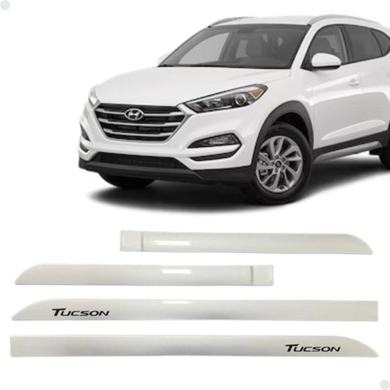 Imagem de Kit Friso Lateral New Tucson 2016 2017 2018 2019 2020 (prata)