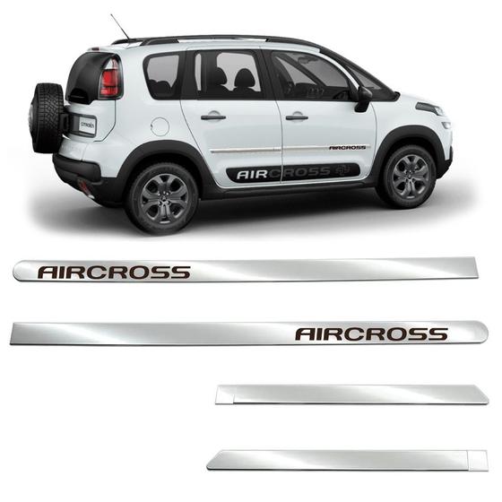 Kit Friso Lateral Personalizado Modelo Largo Cor Cromado Aircross