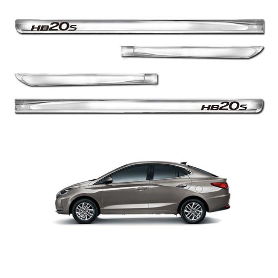 Imagem de Kit Friso Lateral Personalizado Modelo X-Treme Cor Cromado HB20 Sedan Todos os Anos 4 Portas