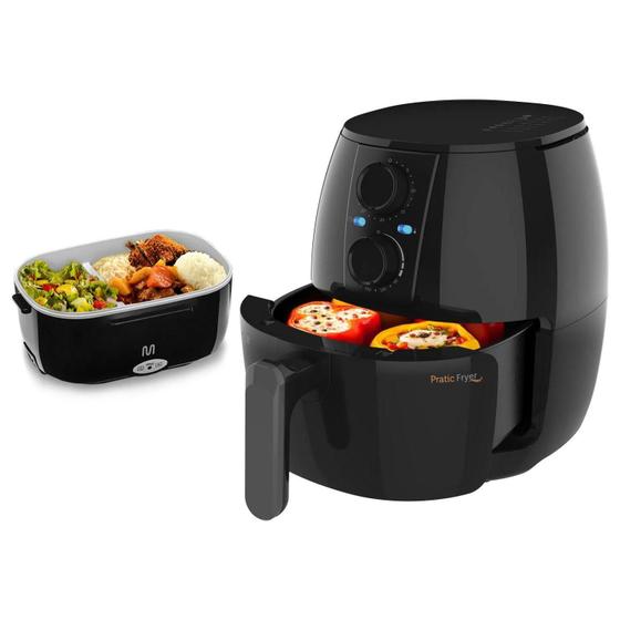 Kit Fritadeira Sem Óleo Elétrica 3L Air Fryer Cadence Fritadeira