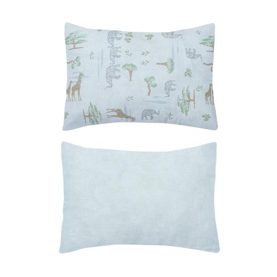 Imagem de Kit Fronha Bebê Lisa e Estampada 100% Algodão C/ 2 unidades - Papi