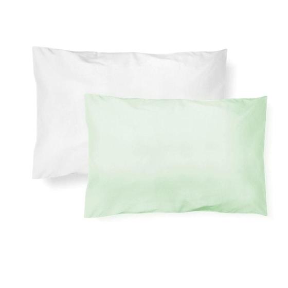 Imagem de Kit Fronha Malhas Lisa 40 x 28Cm Com 2 Pçs Verde Papi