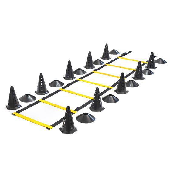 Imagem de Kit Funcional 1 Escada 10 Cones Furados 10 Chapéus Pretos