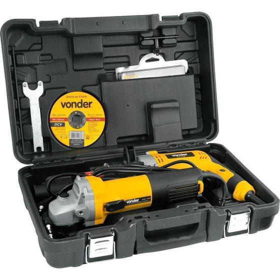 Imagem de Kit furadeira 1/2" + esmerilhadeira 4.1/2" vonder 220v