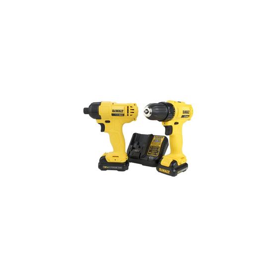 Imagem de Kit furadeira 3/8 parafusadeira impacto c/ bateria e carregador dewalt