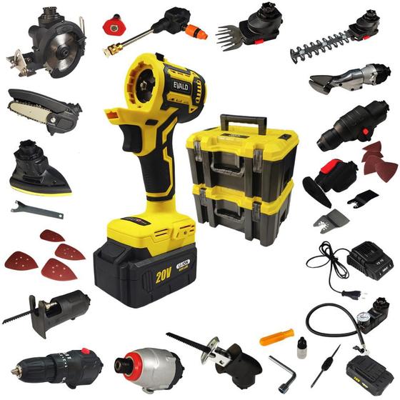 Kit Furadeira Bateria 20V Multifuncional 14 em 1 Brushless EVFM-14 EVALD é boa?
