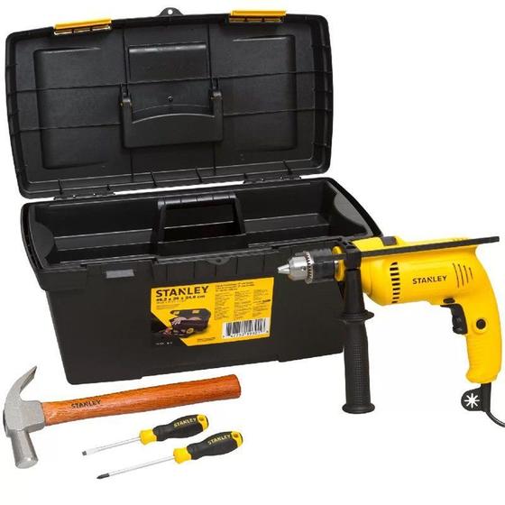 Imagem de kit Furadeira de Impacto 1/2Pol 600W SDH600KS1 127v com acessórios - STANLEY