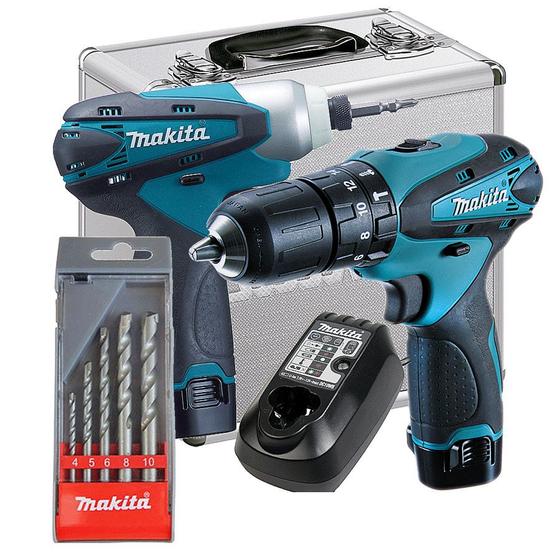Kit Furadeira e Parafusadeira à Bateria DK1493 Makita e 5 Brocas de Concreto Menor preço em Kit Furadeira e Parafusadeira à Bateria DK1493 Makita e 5 Brocas de Concreto