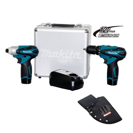 Imagem de Kit Furadeira e Parafusadeira de Impacto 12V LCT204 Makita e Coldre Porta