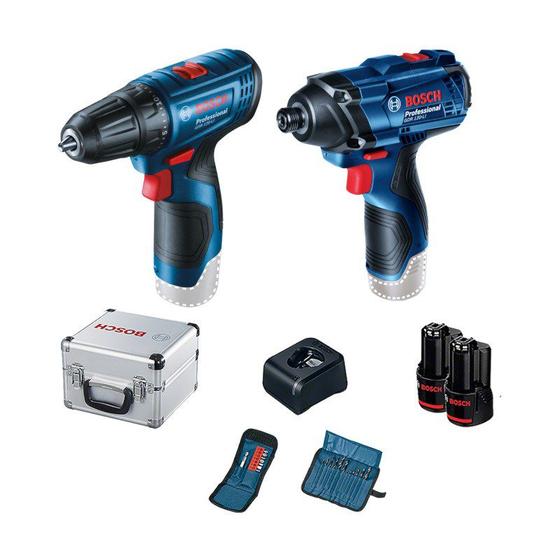 Kit Furadeira/ Parafusadeira GSR 120-LI e Chave de Impacto GDR 120-LI 2 Baterias e Maleta 110/220V B Menor preço em Kit Furadeira/ Parafusadeira GSR 120-LI e Chave de Impacto GDR 120-LI 2 Baterias e Maleta 110/220V B