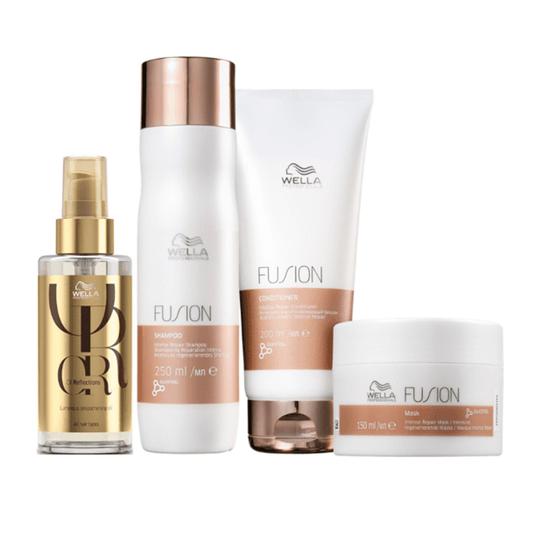 Imagem de Kit Fusion - Shampoo 250ml + Condicionador 200ml + Máscara 150g + Oil Reflection 30ml