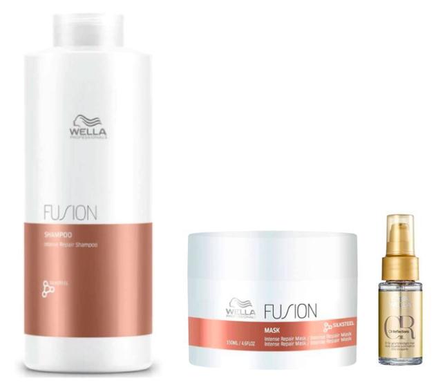 Imagem de Kit Fusion Shampoo, Máscara & Oil Reflections - Wella