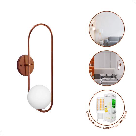 Kit g9 arandela pendulo 777/1 SPOTLINE Luminária de Parede