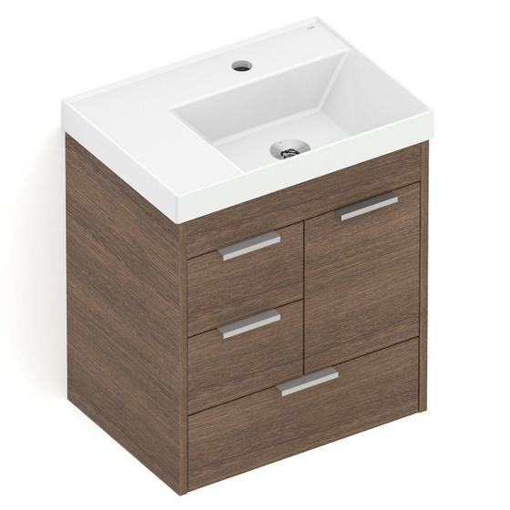 Imagem de Kit Gabinete com 3 Gavetas e 1 Porta 50x36 Lavatório Integrado Net