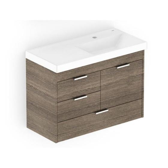 Imagem de Kit Gabinete com 3 Gavetas e 1 Porta 80X36 Lavatório Integrado Net Celite