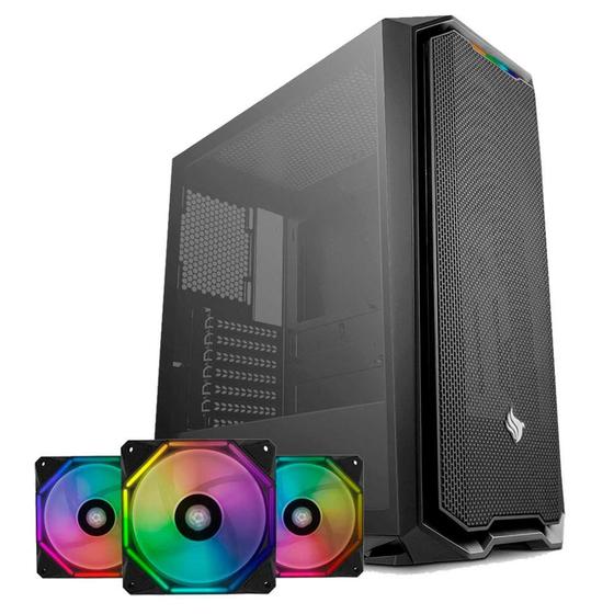 Kit Pichau Gaming Gadit X + Kit Ventoinhas Wave RGB 3x