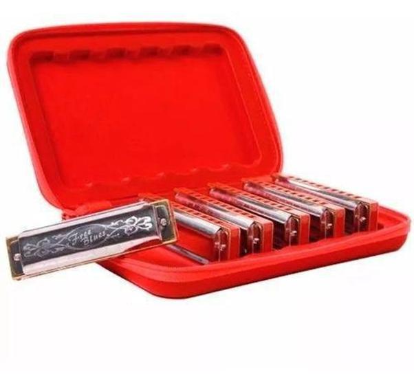 Imagem de Kit Gaita Hering Free Blues 70120 6 Harmonicas