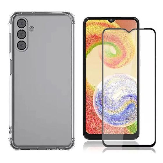 Imagem de Kit Galaxy A15 - Capinha Transparente + Pelicula 3D Vidro Samsung Galaxy A15 Anti Impactos