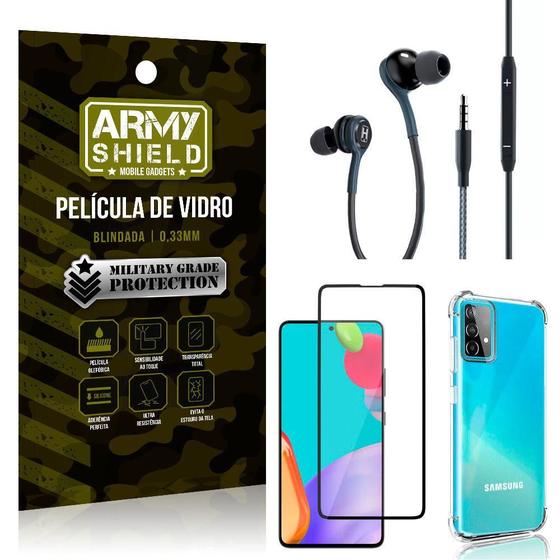 Imagem de Kit Galaxy A52 Fone Extreme+Capa Anti Impacto+Película 3D