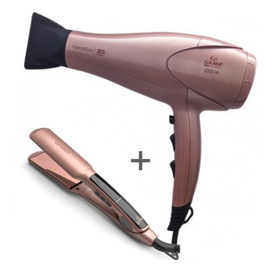Kit gama 127v - secador gama keration 3d 2200w + chapinha x-wide keration  pro 230c - Ga.ma - Kit Aparelhos Elétricos para Cabelo - Magazine Luiza