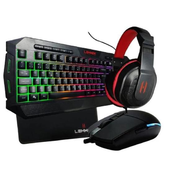 Imagem de Kit Game Zone Lehmox Com Mouse + Teclado + Headset Gamer