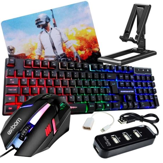 Imagem de Kit Gamer Mobilador Teclado Mouse Free Fire I O S