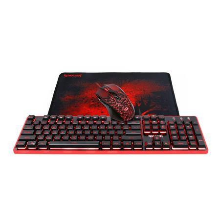 Imagem de Kit Gamer Redragon Led - Teclado + Mouse  6 Botões 3.200 DPI + Mouse Pad