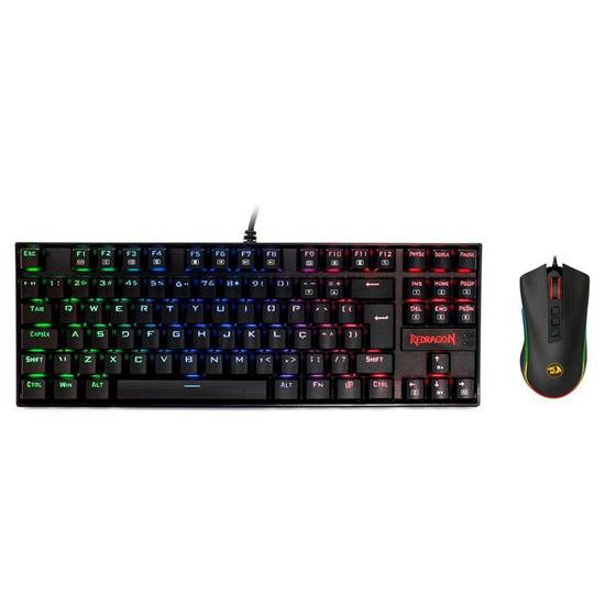 Imagem de Kit Gamer Redragon Teclado Mecânico Kumara, RGB, Switch Outemu Blue, PT + Mouse Cobra M711, Chroma,