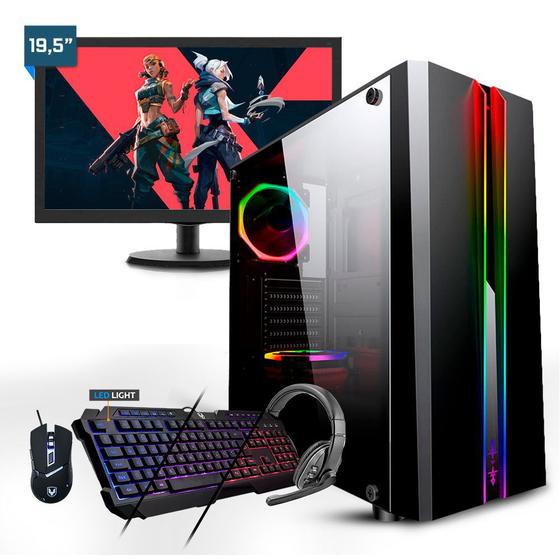 Imagem de Kit - Gamer Smart PC SMT81941 Intel i5 8GB (RX 550 2GB) 1TB + Monitor 19,5