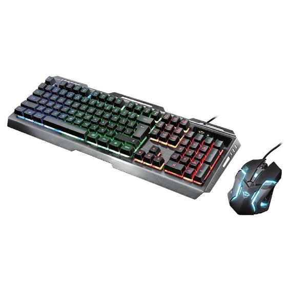 Imagem de Kit Gamer Teclado e Mouse Trust GXT845 Tural