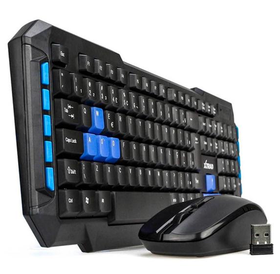 Kit Gamer Teclado + Mouse 3200DPI sem Fio Jogos XZ-8099 Menor preço em Kit Gamer Teclado + Mouse 3200DPI sem Fio Jogos XZ-8099