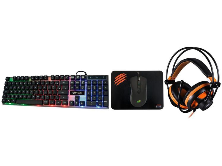 Kit Gamer Teclado Mouse Headset Mouse Pad OEX Game Combo Argos Acessórios e Periféricos