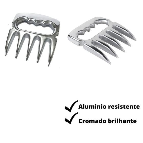 Imagem de Kit Garra De Urso Grande Com Garfo Tridente Para Churrasco