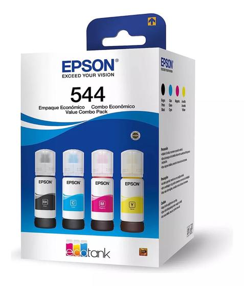 Imagem de Kit Garrafa De Tinta Epson T544 Para Ecotank 4 Cores (eps01)